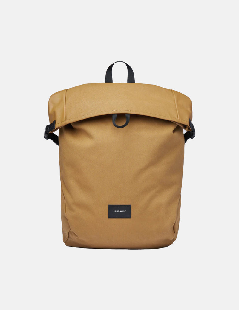 Sandqvist Alfred Rolltop Sac à Dos (Polycoton) - Bronze/Noir