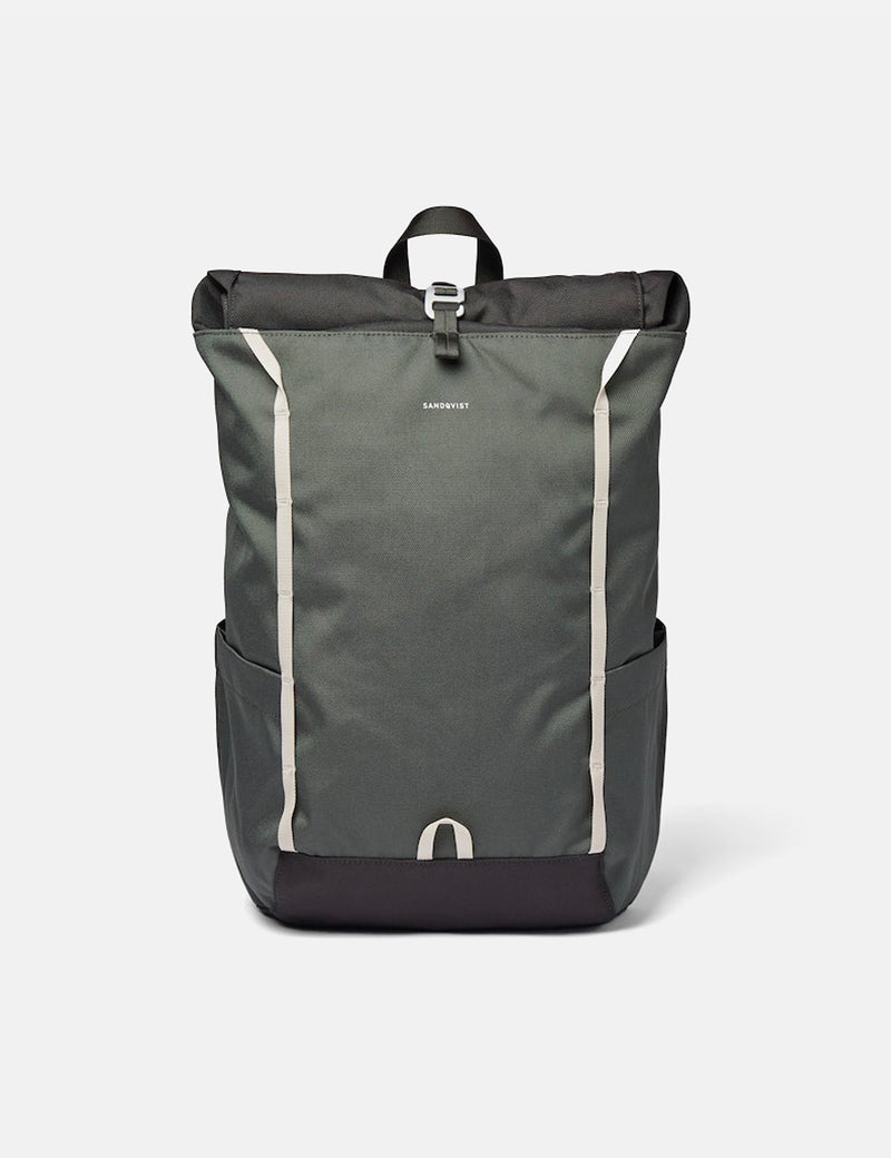 Sandqvist Arvid Rolltop Backpack (Recycled Poly) - Military Olive Green