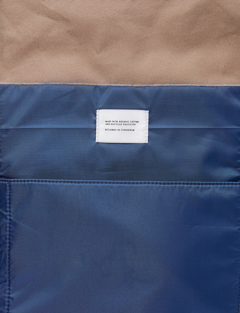 Sandqvist Dante Rolltop Backpack (Polycotton)  - Fossil/Black