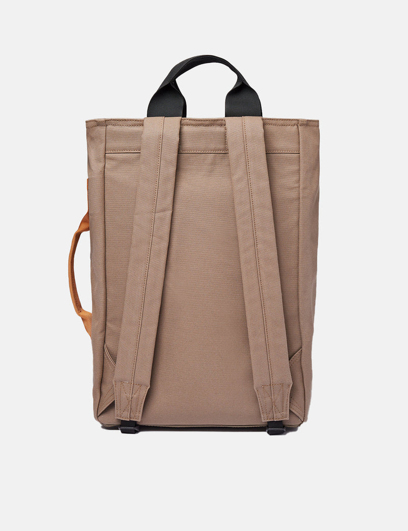 Sandqvist Tony Tote Backpack (Vegan) - Fossil/Orange