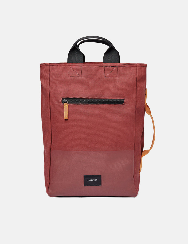 Sandqvist Tony Tote Backpack (Vegan) - Feuille d'automne/Orange