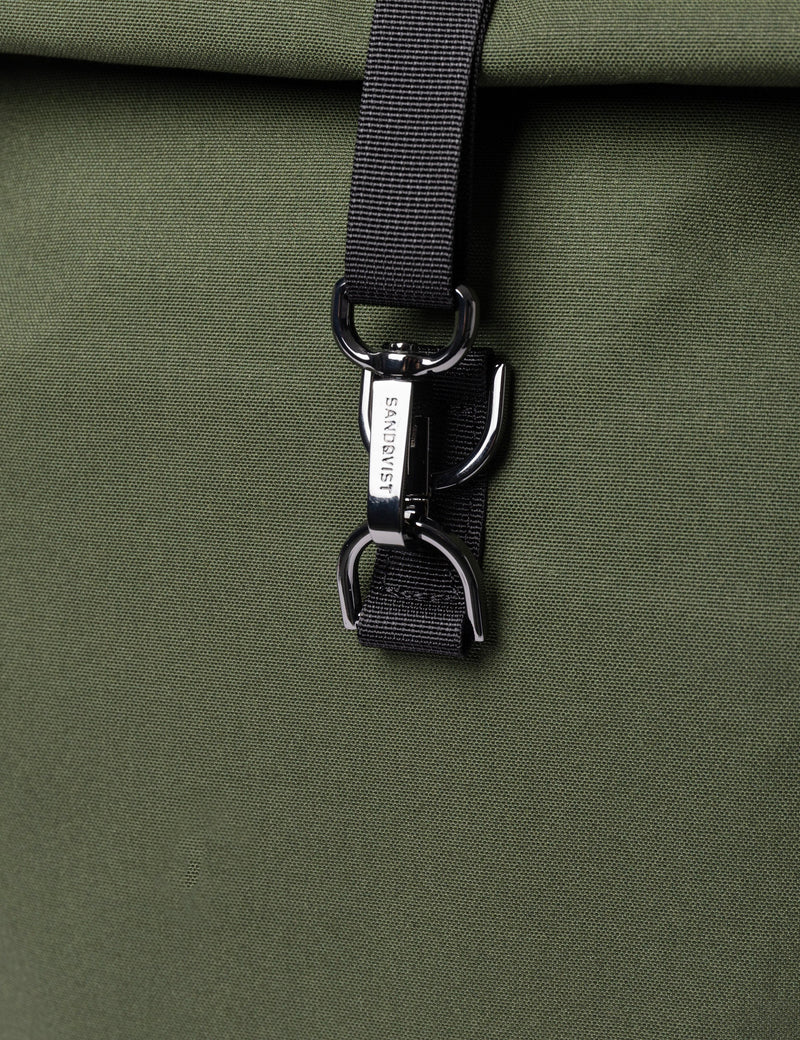 Sandqvist Dante Rolltop Backpack (Vegan) - Dawn Green