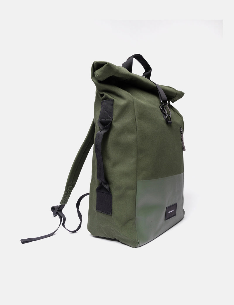 Sandqvist Dante Rolltop Backpack (Vegan) - Dawn Green