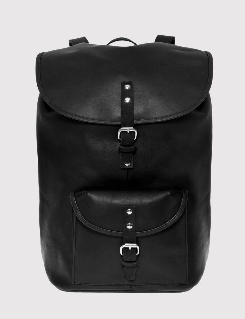 Sandqvist Helmer Backpack (Leather) - Black