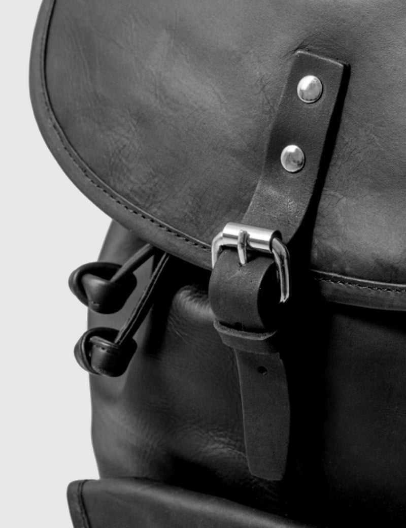 Sandqvist Helmer Backpack (Leather) - Black