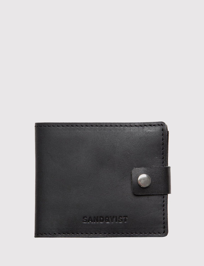 Sandqvist Abraham Coin Leather Wallet - Black