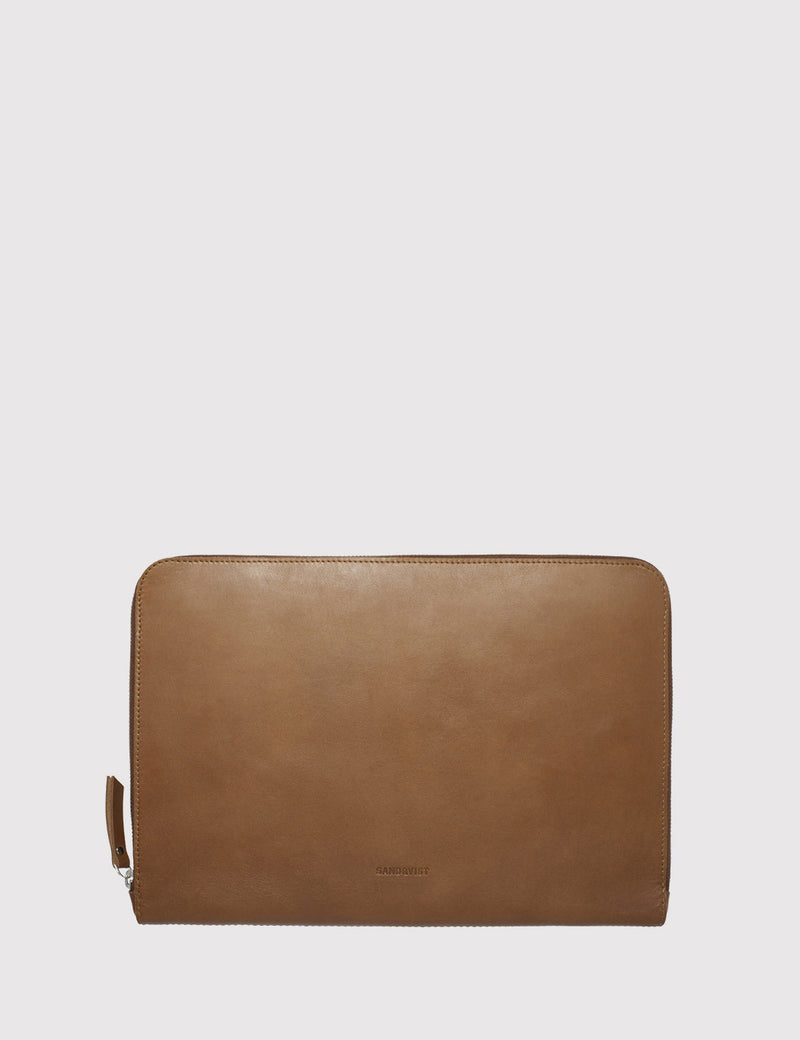 Sandqvist Gerd 13" Laptop Case (Leather) - Cognac Brown