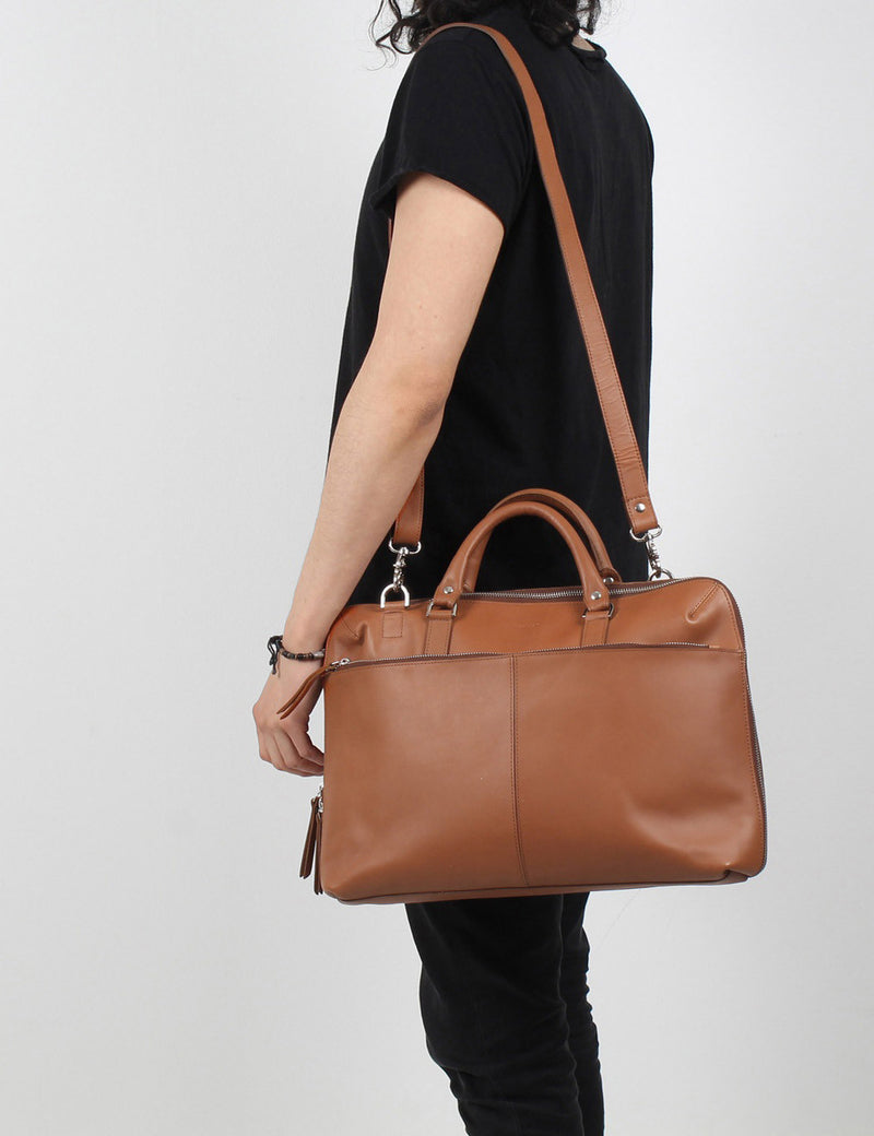 Sandqvist Dustin Briefcase 15" (Leather) - Cognac Brown