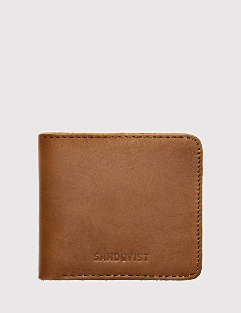 Sandqvist Bill Bi-Fold Wallet (Leather) - Cognac Brown