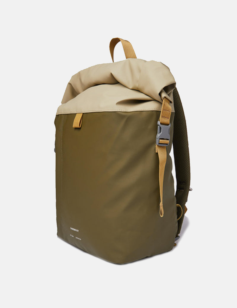 Sandqvist Konrad Backpack - Multi Leaf Green/Olive Green