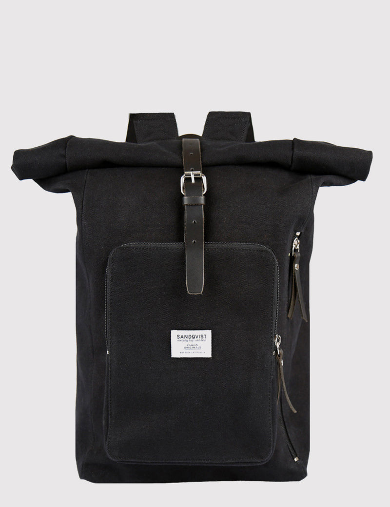 Sandqvist Jerry Rolltop Backpack - Black