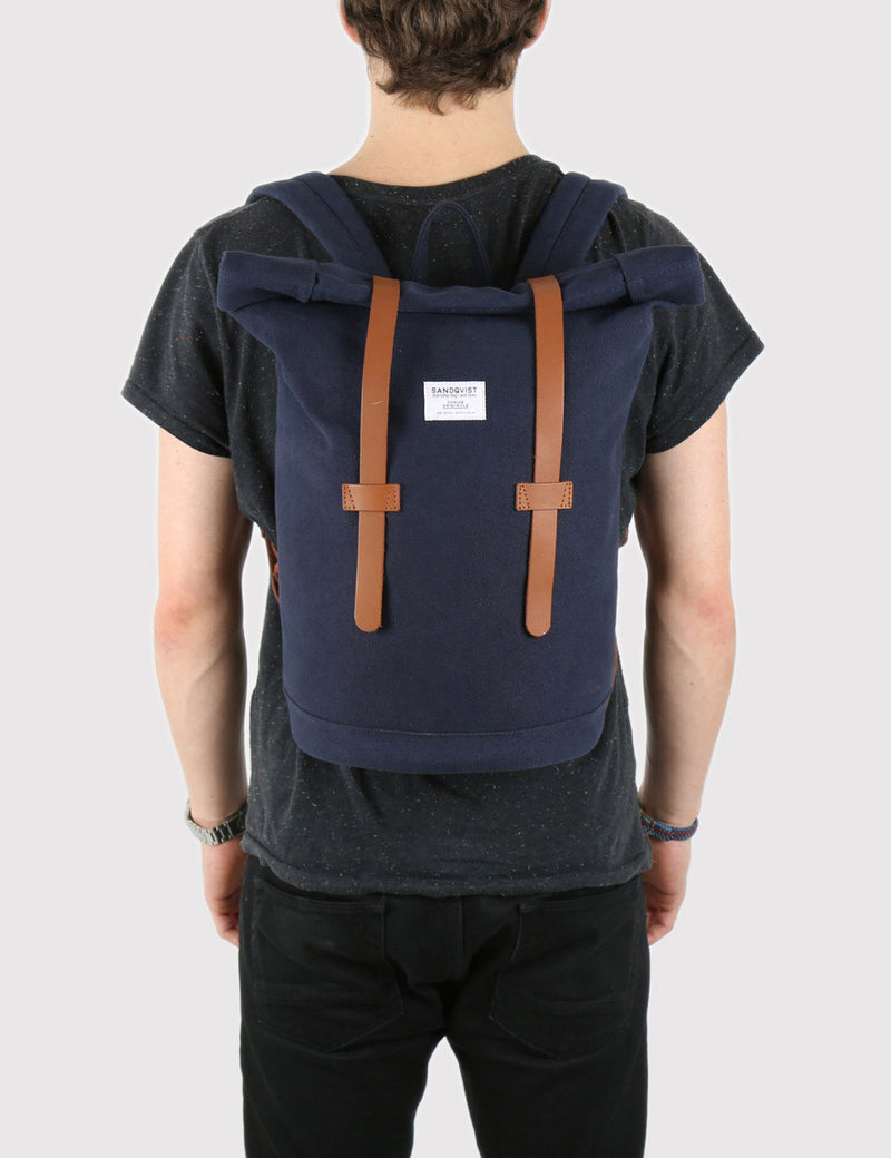 Sandqvist Sonja Rolltop Backpack - Blue
