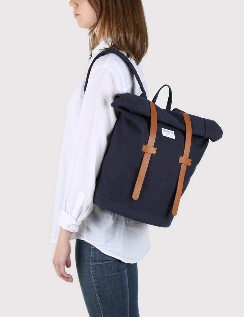 Sandqvist Sonja Rolltop Backpack - Blue
