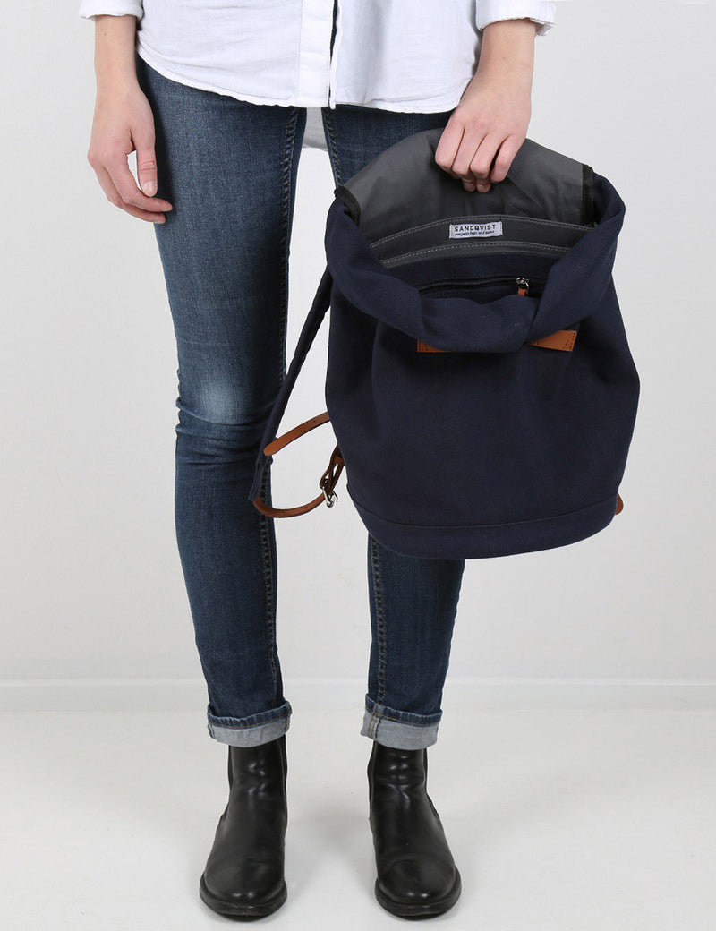 Sandqvist Sonja Rolltop Backpack - Blue