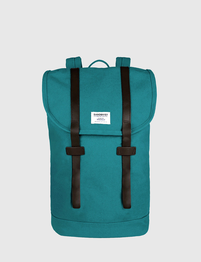 Sandqvist Stig Backpack (Canvas) - Petrol Blue