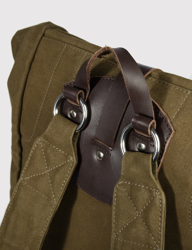 Sandqvist Rolf Rolltop Backpack (Canvas) - Waxed Olive