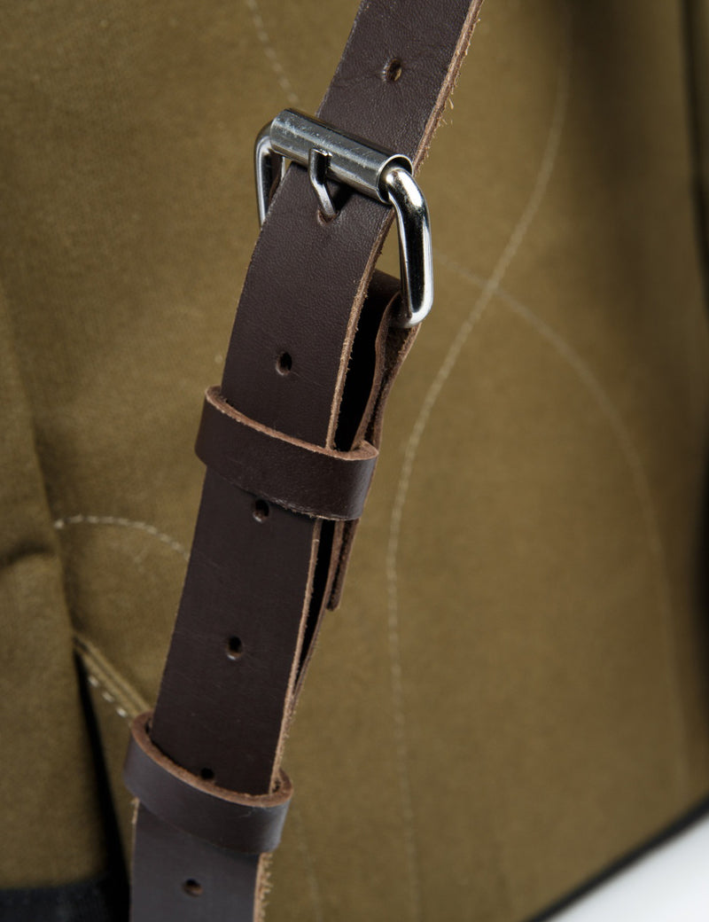 Sandqvist Rolf Rolltop Backpack (Canvas) - Waxed Olive