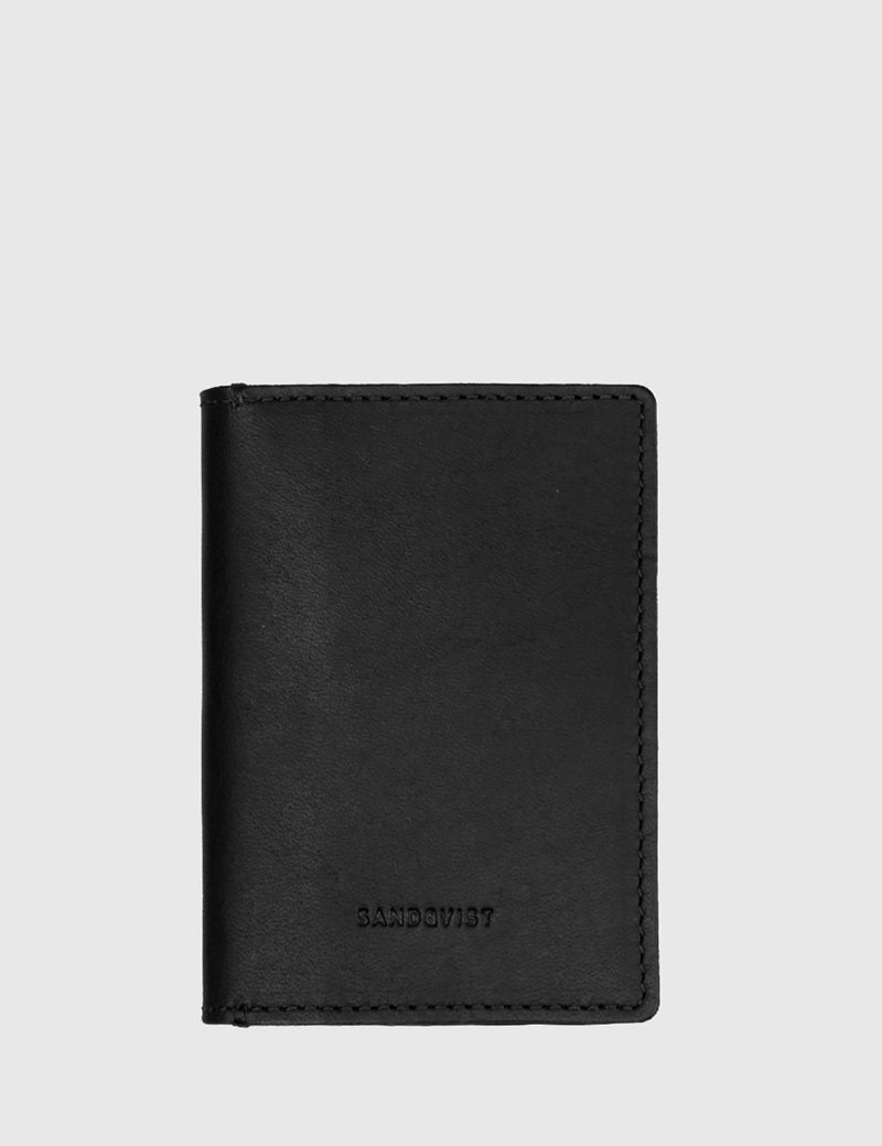 Sandqvist Dow Slim Bi-Fold Wallet (Leather) - Black