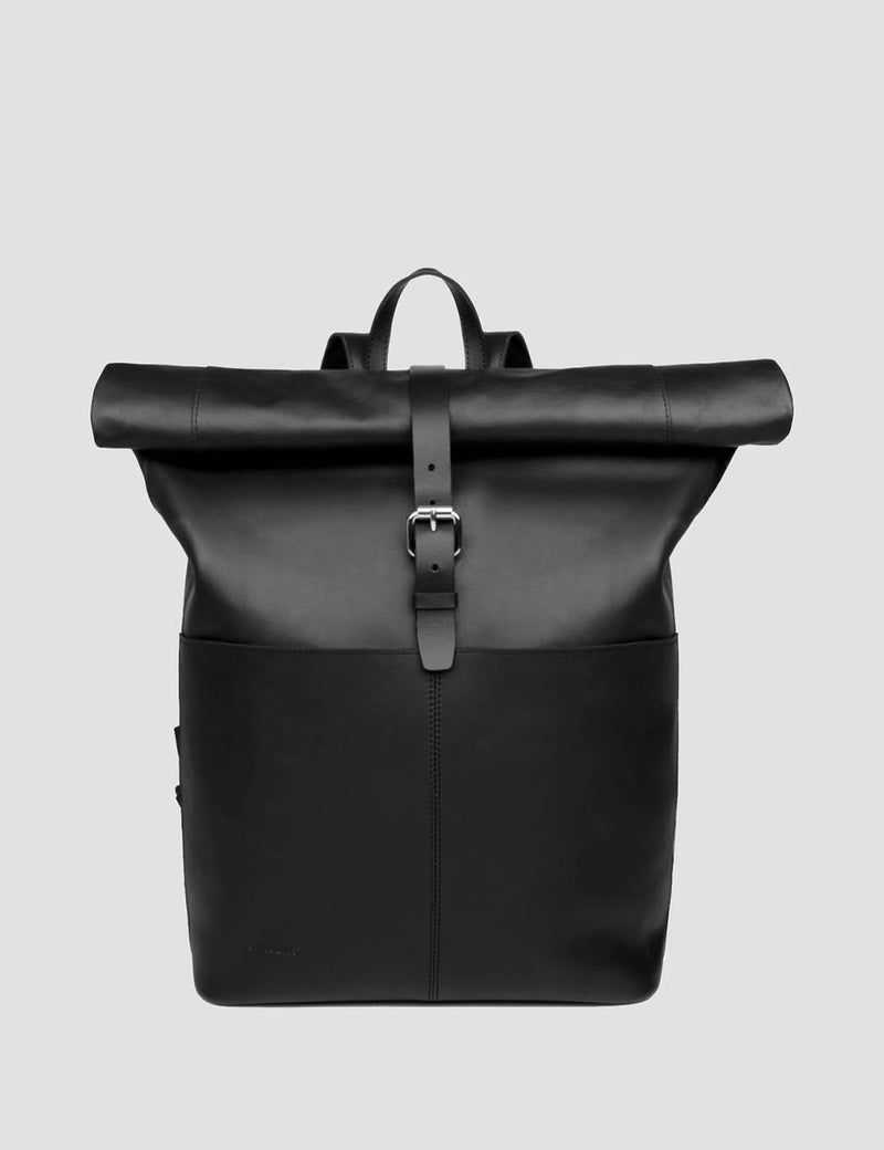 Sandqvist Antonia Rolltop Backpack (Leather) - Black