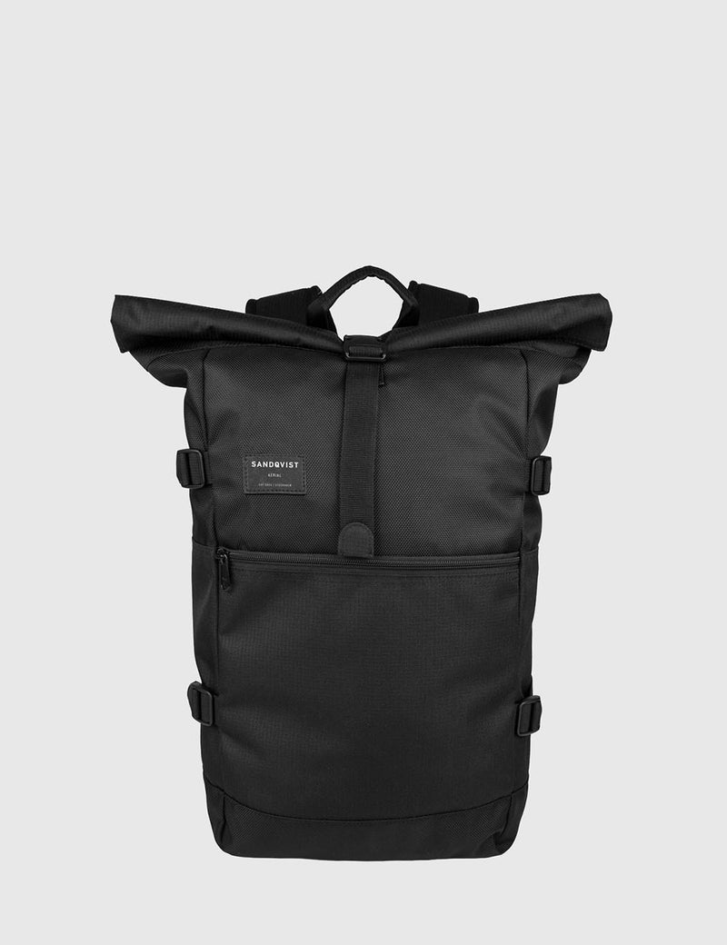 Sac à Dos Sandqvist Fabian Roll Top (Ripstop) - Noir