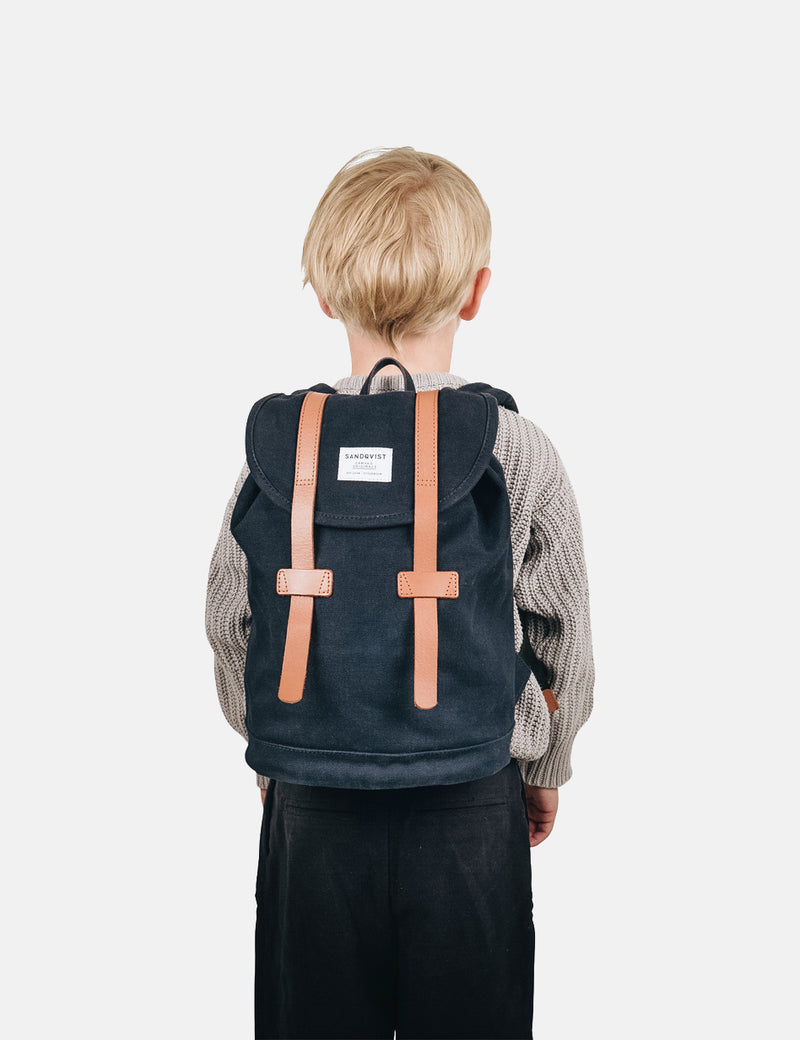 Sandqvist Stig Mini Backpack (Canvas) - Blue