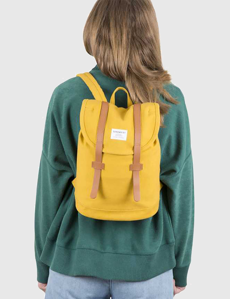 Sandqvist Stig Mini Backpack (Canvas) - Yellow