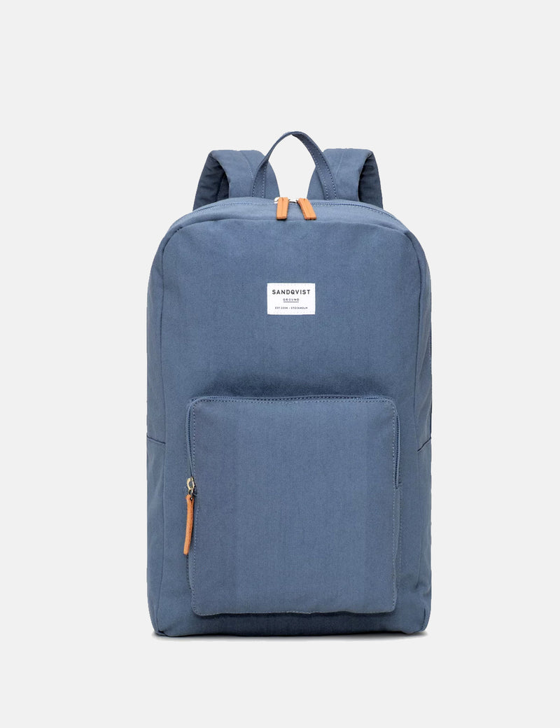 Sandqvist Kim Ground Backpack (Canvas) - Dusty Blue