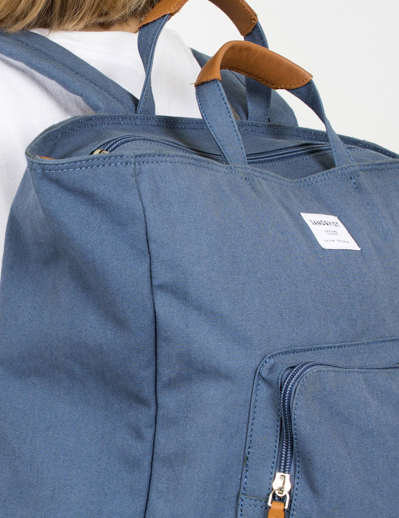 Sandqvist Sasha Tote Bag (Canvas) - Dusty Blue