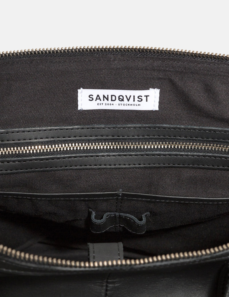 Sandqvist Holly Weekend Bag (Leder) - Schwarz