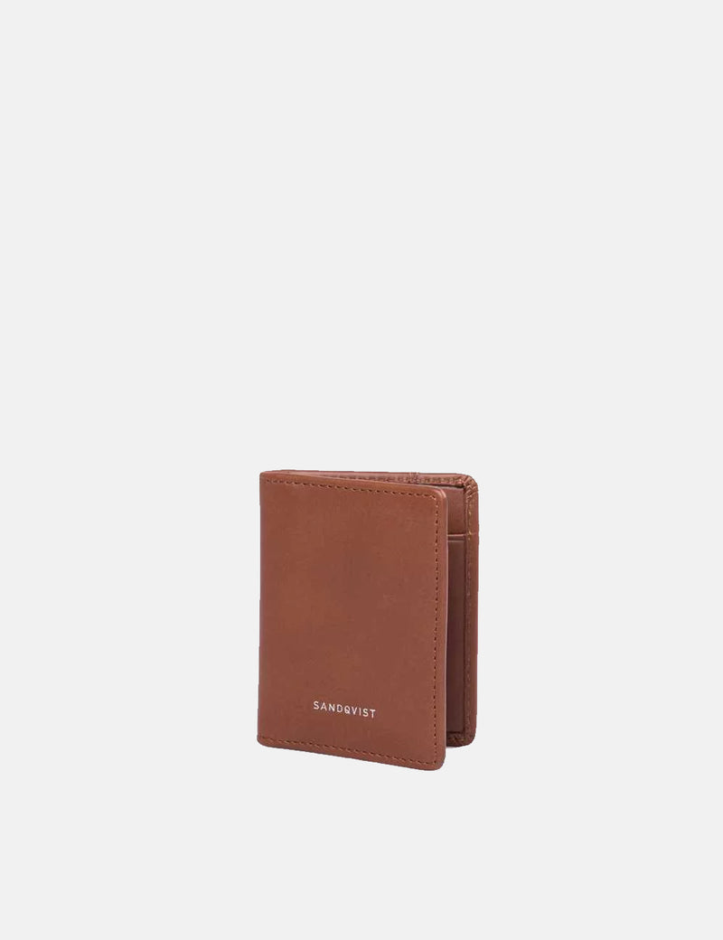 Sandqvist Titus Card Holder (Leather) - Cognac Brown