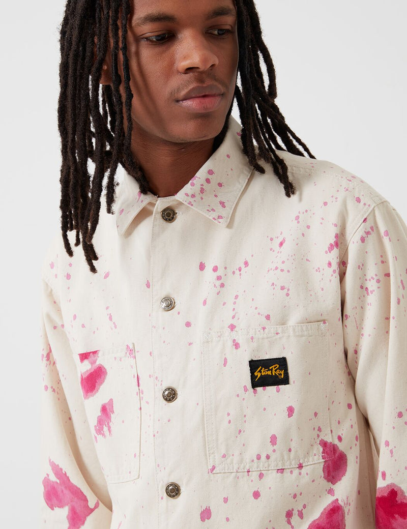 Stan Ray Shop Jacket (Paint Splatter) - Natural