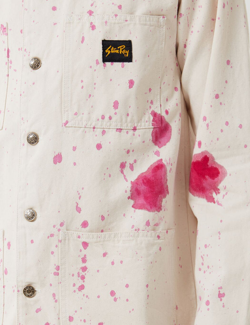 Stan Ray Shop Jacket (Paint Splatter) - Natural