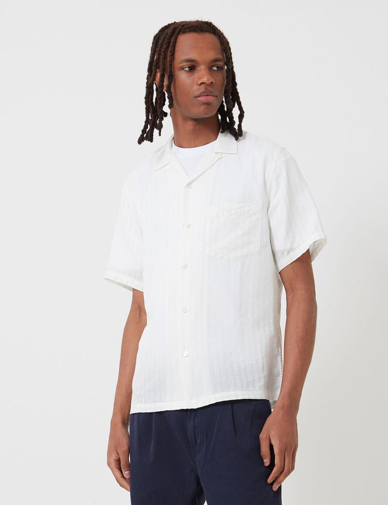 Portuguese Flannel 캐널 셔츠-화이트