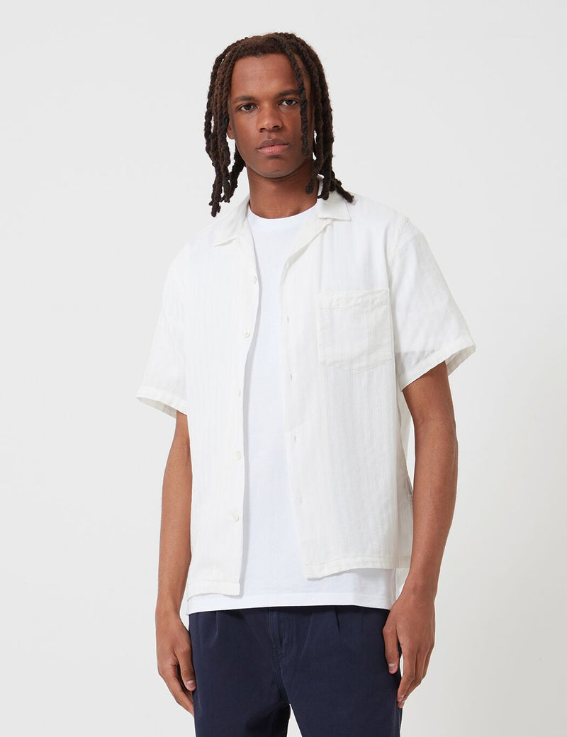Portuguese Flannel 캐널 셔츠-화이트