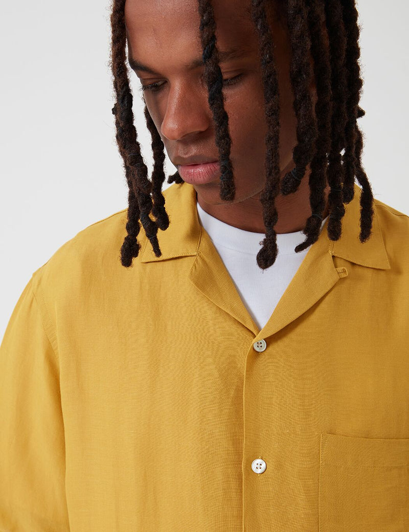 Portuguese Flannel 카 타운 셔츠-빈티지 옐로우