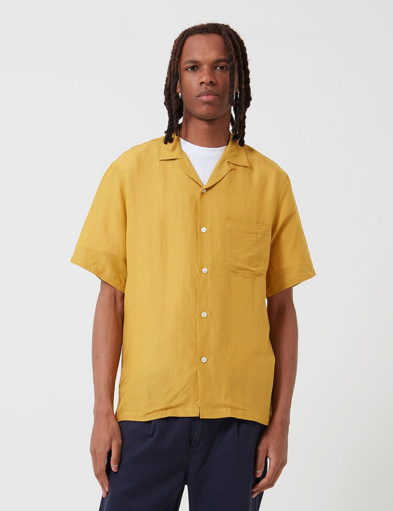 Portugiesisch Flanell Catown Shirt - Weinlese-Gelb