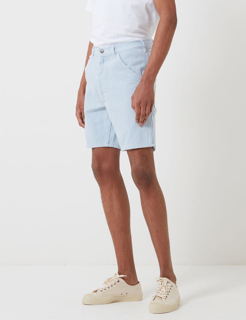 Stan Ray Painter Shorts (Stripe)-Bleached Hickory