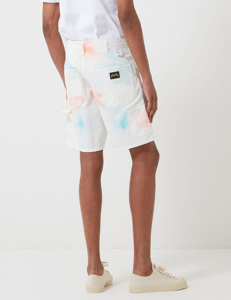Stan Ray 80's Painter Short - Coral/Parrott Tye Dye