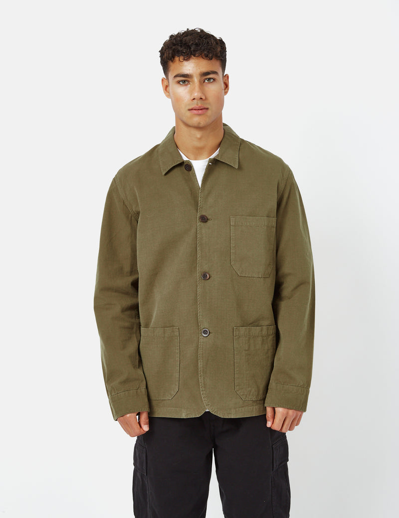 Veste Labura Portuguese Flannel Portugaise (Coton) - Vert Olive