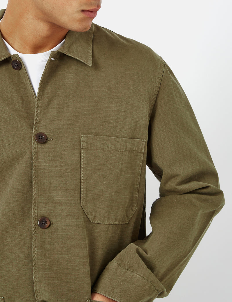 Veste Labura Portuguese Flannel Portugaise (Coton) - Vert Olive