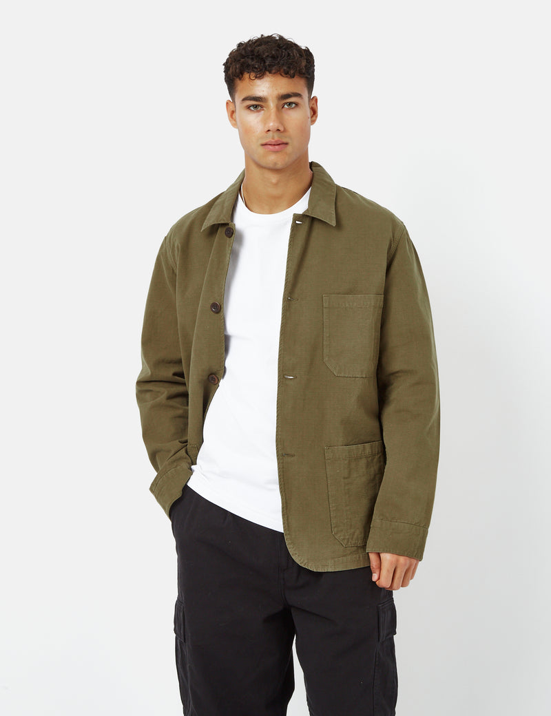 Veste Labura Portuguese Flannel Portugaise (Coton) - Vert Olive