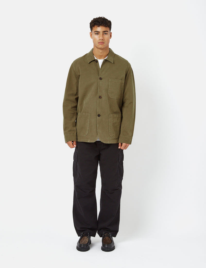 Veste Labura Portuguese Flannel Portugaise (Coton) - Vert Olive