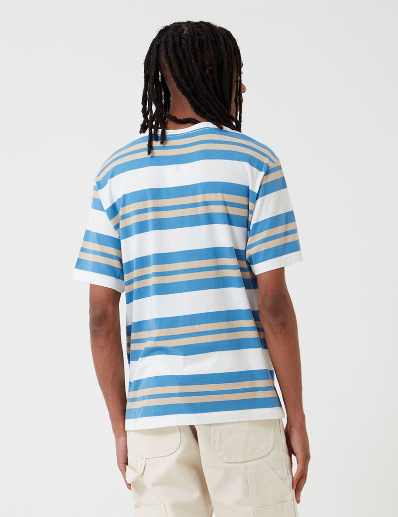 Stan Ray Yarn Dye Stripe Thick T-Shirt - Clean Blue