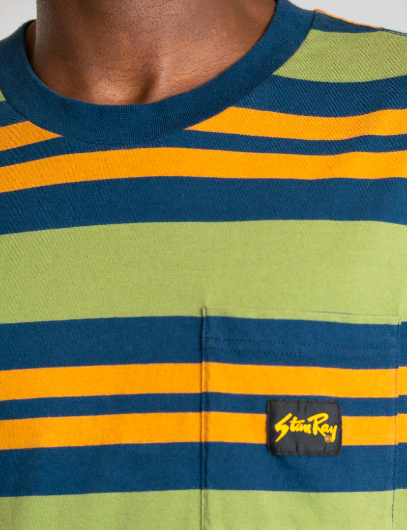 Stan Ray Yarn Dye Thick Stripe T-Shirt - Navy Border Stripe
