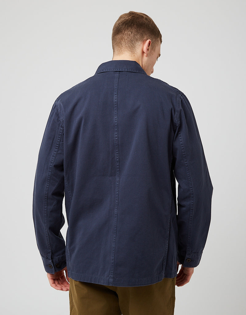 Portuguese Flannel Labura Cotton Jacket - Navy Blue