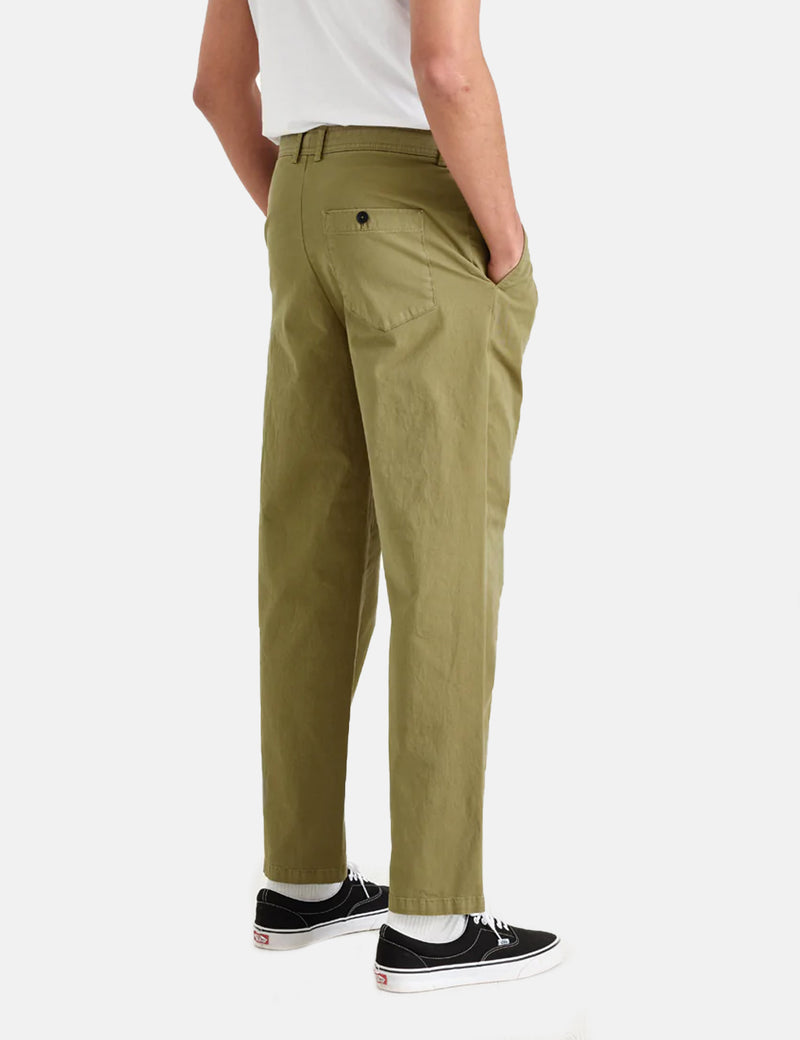 Pantalon Wax London Pleat (Relaxed/Antill) - Vert Kaki