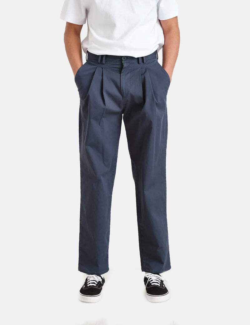 Pantalon Wax London Pleat (Relaxed/Antill) - Bleu Marine