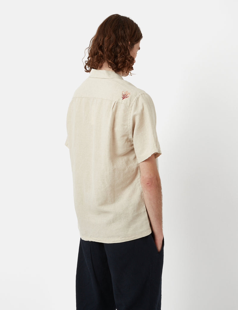 Portuguese Flannel Shore Short Sleeve Shirt - Ecru