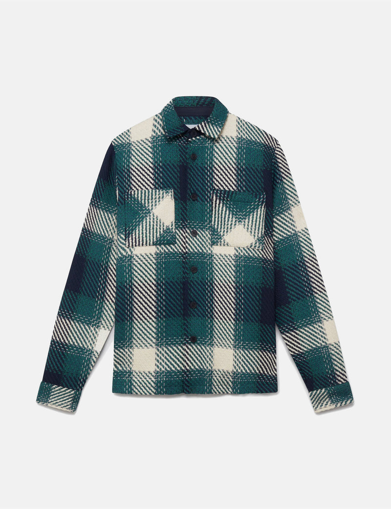 Wax London Whiting Overshirt (Ombre) - Green