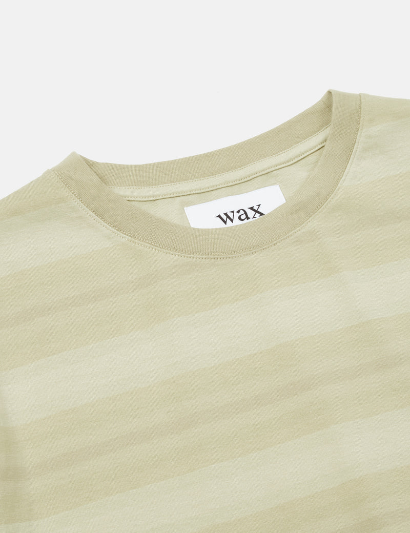 T-Shirt Wax London Dean (Ombre Stripe) - Vert Sauge